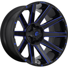 FUEL WHEELS D644 CONTRA GLOSS BLACK BLUE TINTED CLEAR