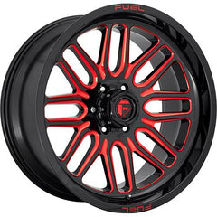 FUEL WHEELS D663 IGNITE GLOSS BLACK RED TINTED CLEAR