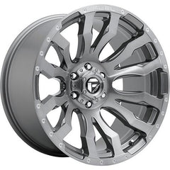 FUEL WHEELS D693 BLITZ PLATINUM BRUSHED GUN METAL TINTED CLEAR