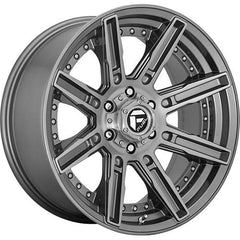 FUEL WHEELS D710 ROGUE PLATINUM BRUSHED GUN METAL TINTED CLEAR