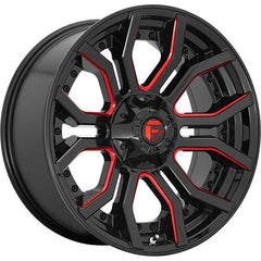 FUEL WHEELS D712 RAGE GLOSS BLACK RED TINTED CLEAR