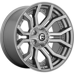 FUEL WHEELS D713 RAGE PLATINUM BRUSHED GUN METAL TINTED CLEAR