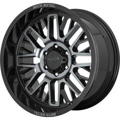 MOTO METAL WHEELS MO802 GLOSS BLACK MACHINED W/ GRAY TINT