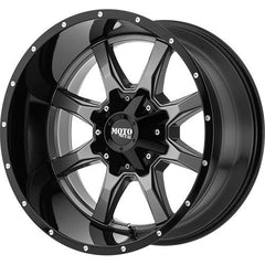 MOTO METAL WHEELS MO970 GLOSS GRAY CENTER W/ GLOSS BLACK LIP