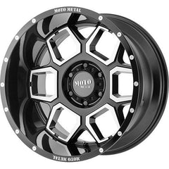 MOTO METAL WHEELS SPADE GLOSS BLACK MACHINED