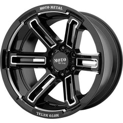 MOTO METAL WHEELS RUKUS GLOSS BLACK MILLED