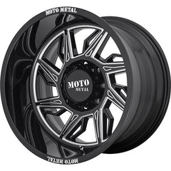 MOTO METAL WHEELS HURRICANE GLOSS BLACK MILLED - LEFT DIRECTIONAL